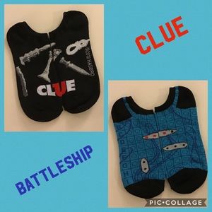 Set of (2) Hasbro Game Themed Socks